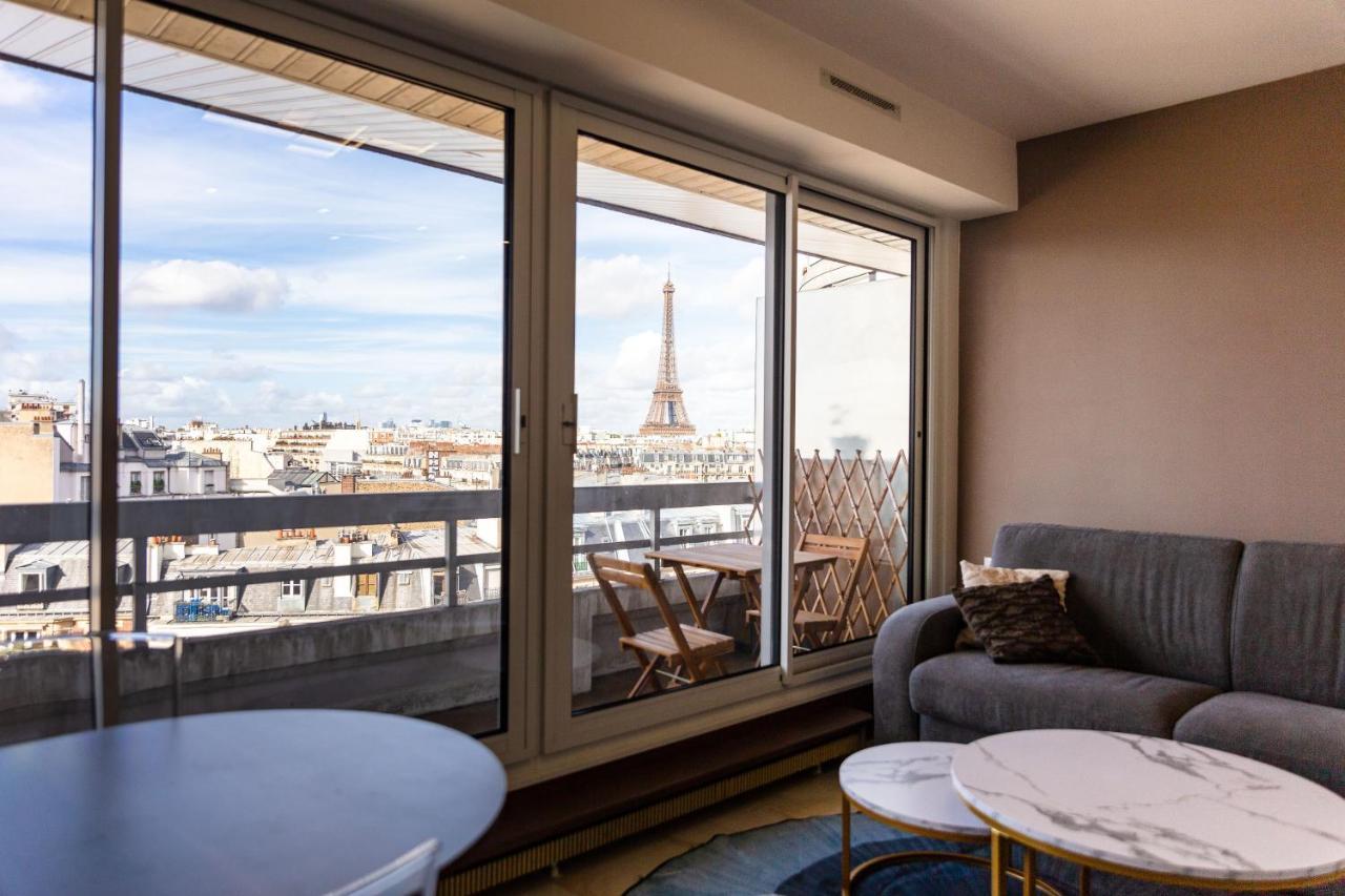 Appartement Vue Tour Eiffel Parijs Buitenkant foto